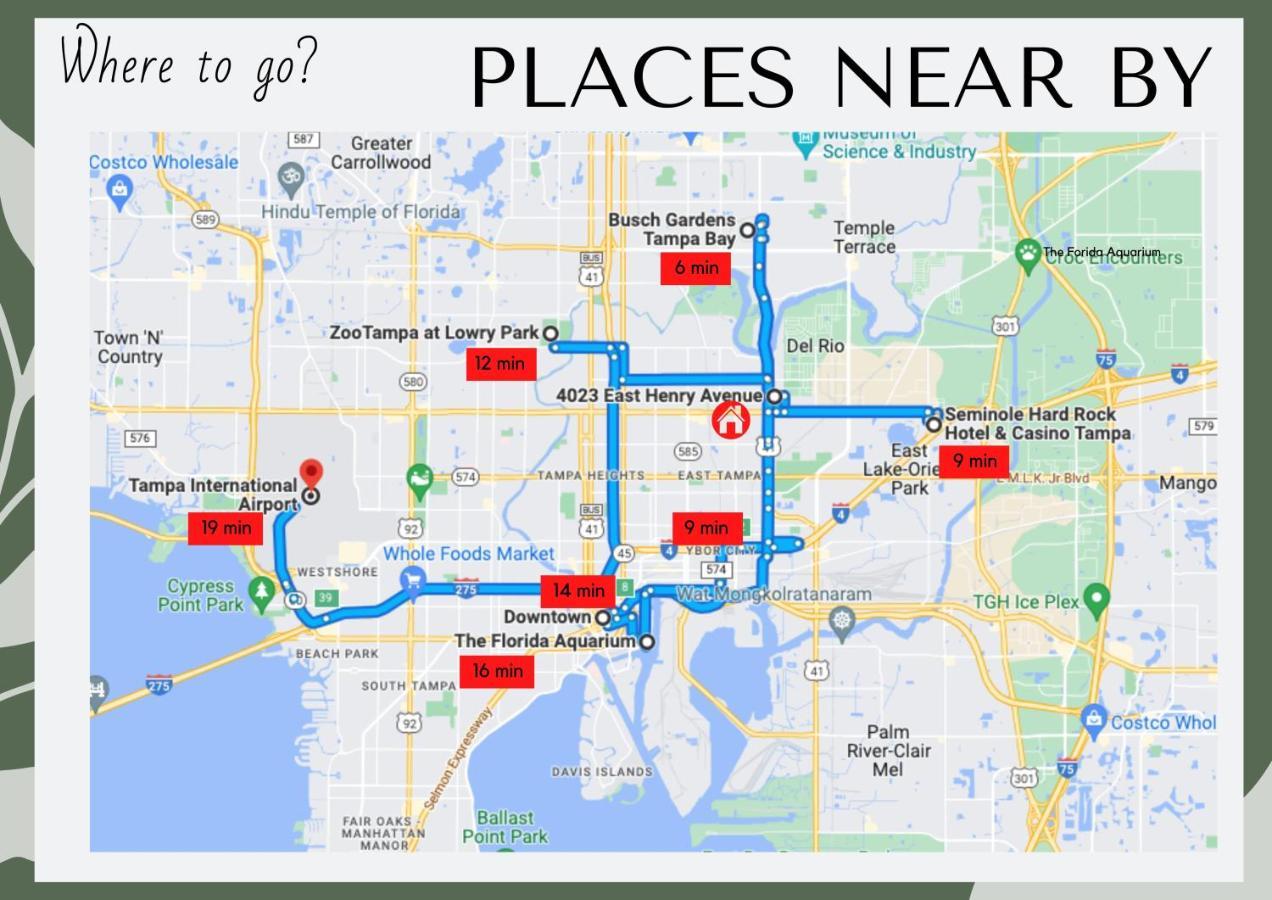 Cozy Home In Tampa Near Ybor & Busch Gardens מראה חיצוני תמונה